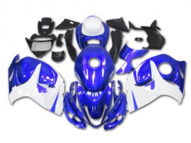 Bleu Blanc Carénages Moto GSXR 1300 Hayabusa 2008-2019