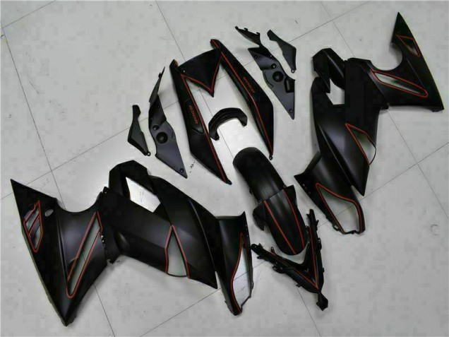 Noir Rouge Carénage Moto EX650 2009-2011
