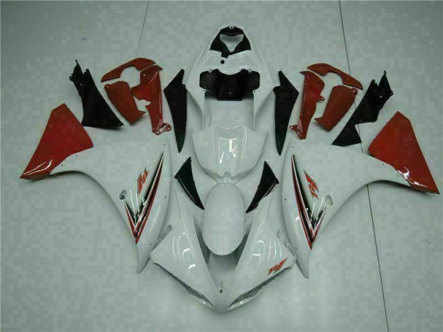Blanc Rouge Carénage Moto R1 2009-2011 Blanc Rouge Carénage Moto R1 2009-2011