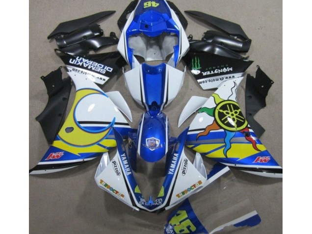 Bleu Blanc Jaune 46 Carénage Moto R1 2009-2011 Bleu Blanc Jaune 46 Carénage Moto R1 2009-2011