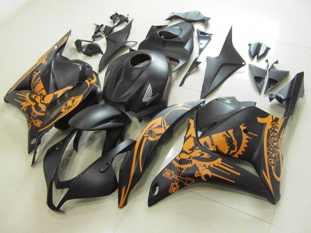 Noir Mat Orange Décalque Carénage Moto CBR 600 RR 2009-2012