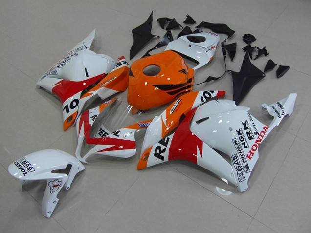 Blanc Repsol Carénage Moto CBR 600 RR 2009-2012 Blanc Repsol Carénage Moto CBR 600 RR 2009-2012