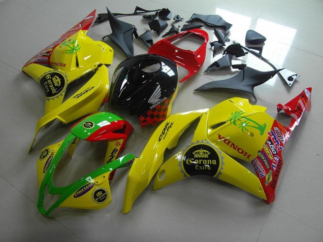 Jaune Corona Extra Carénage Moto CBR 600 RR 2009-2012 Jaune Corona Extra Carénage Moto CBR 600 RR 2009-2012