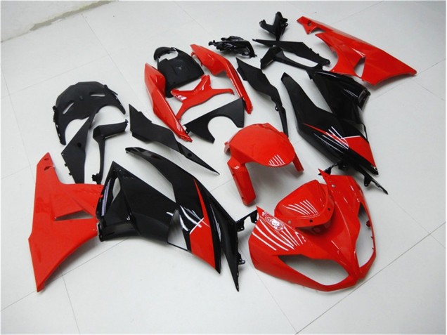 Rouge Noir Carénage Moto ZX6R 2009-2012 Rouge Noir Carénage Moto ZX6R 2009-2012