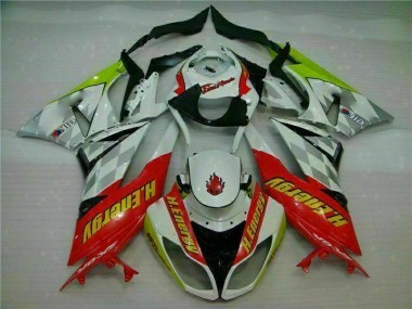 Blanc Rouge H. Énergie Carénage Moto ZX6R 2009-2012