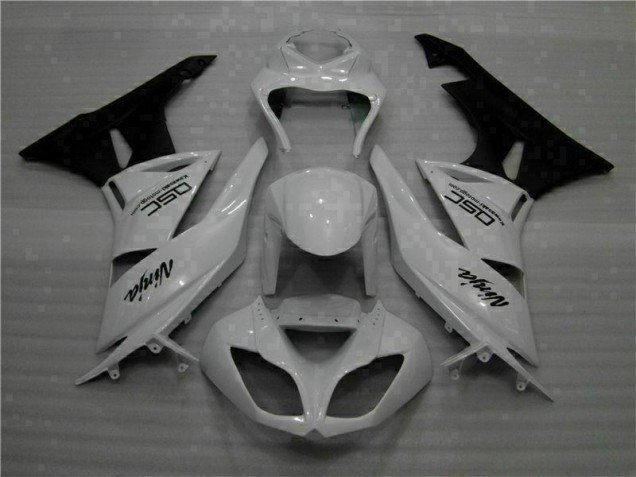 Blanc Noir Ninja Carénage Moto ZX6R 2009-2012 Blanc Noir Ninja Carénage Moto ZX6R 2009-2012