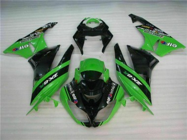 Noir Vert Kit Carénages Motos ZX6R 2009-2012