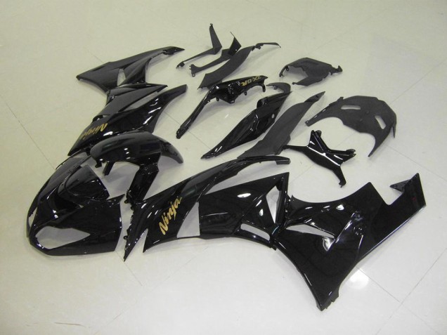 Noir avec Or Décalque Carénage Moto ZX6R 2009-2012 Noir avec Or Décalque Carénage Moto ZX6R 2009-2012