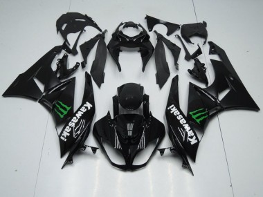 Noir avec Monster Carénage Moto ZX6R 2009-2012