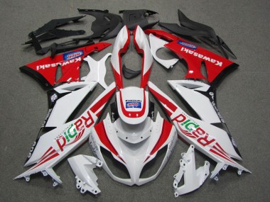 Blanc Rouge Rapid Carénage Moto ZX6R 2009-2012