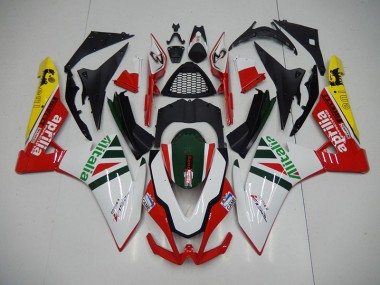 Blanc Rouge Alitalia Carénage Moto RSV4 2009-2015