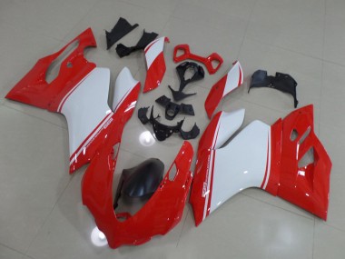 Rouge Blanc Carénage Moto Ducati 1199 2011-2014
