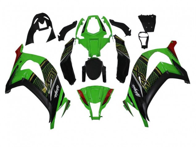 Vert Noir Carénages Moto ZX10R 2011-2015 Vert Noir Carénages Moto ZX10R 2011-2015
