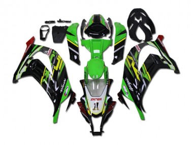 Vert Noir Kit Carénages Motos Complet ZX10R 2011-2015