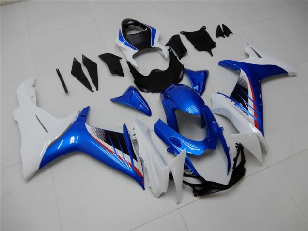 Bleu Blanc Carénages Moto GSXR 600 / 750 K11 2011-2024 Bleu Blanc Carénages Moto GSXR 600 / 750 K11 2011-2024