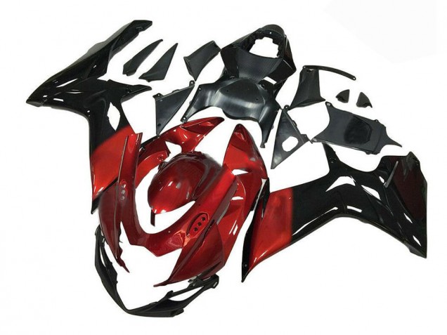 Rouge Noir Carénage Moto GSXR 600 / 750 K11 2011-2024 Rouge Noir Carénage Moto GSXR 600 / 750 K11 2011-2024