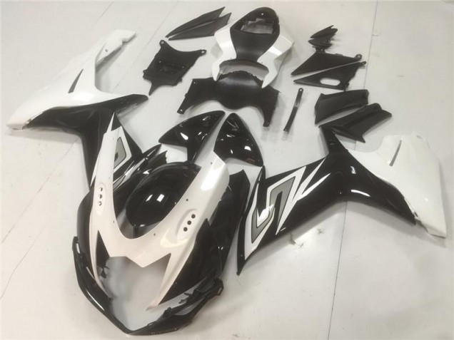 Noir Blanc Carénages Moto GSXR 600 / 750 K11 2011-2024 Noir Blanc Carénages Moto GSXR 600 / 750 K11 2011-2024