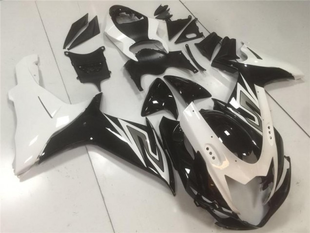 Noir Blanc Carénages Moto GSXR 600 / 750 K11 2011-2024 Noir Blanc Carénages Moto GSXR 600 / 750 K11 2011-2024