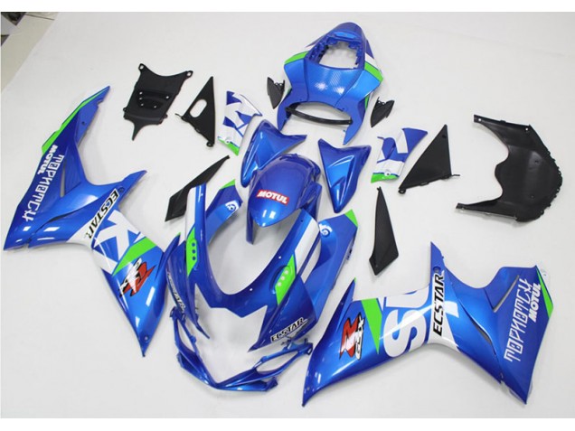 Bleu Blanc Vert Carénage Moto GSXR 600 / 750 K11 2011-2024 Bleu Blanc Vert Carénage Moto GSXR 600 / 750 K11 2011-2024