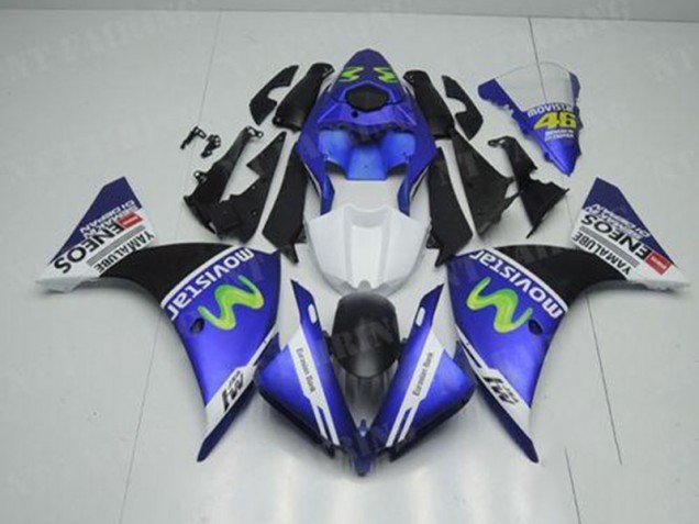 Bleu Blanc Noir Carénage Moto R1 2012-2014 Bleu Blanc Noir Carénage Moto R1 2012-2014