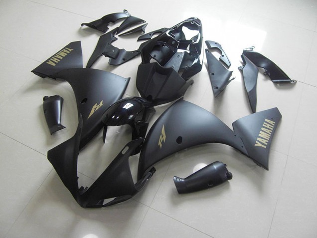 Noir Mat Or Décalque Carénage Moto R1 2012-2014 Noir Mat Or Décalque Carénage Moto R1 2012-2014