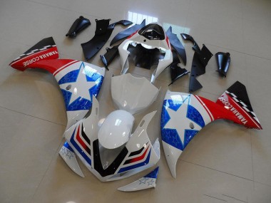 Blanc Noir Ducati Star Carénage Moto R1 2012-2014