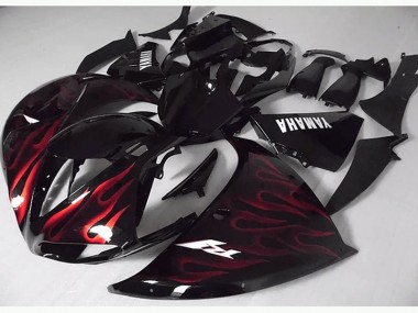 Rouge Noir Flamme Carénage Moto R1 2012-2014