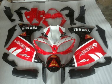Rouge Blanc et Noir Graphique Carénage Moto R1 2012-2014