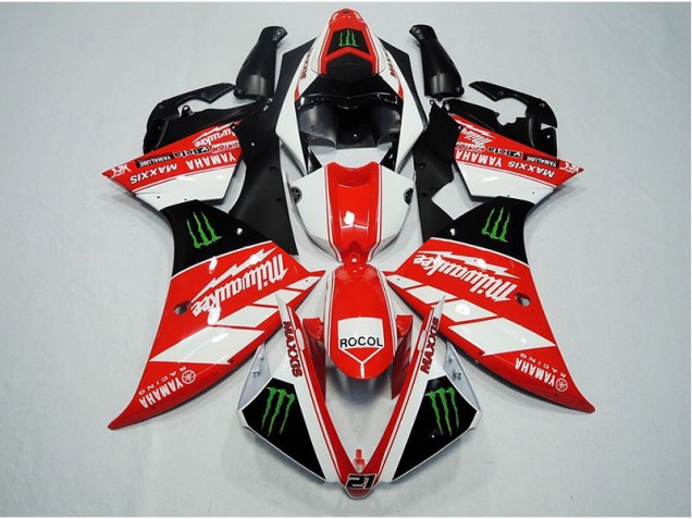 Rouge Blanc Rocol Carénage Moto R1 2012-2014 Rouge Blanc Rocol Carénage Moto R1 2012-2014