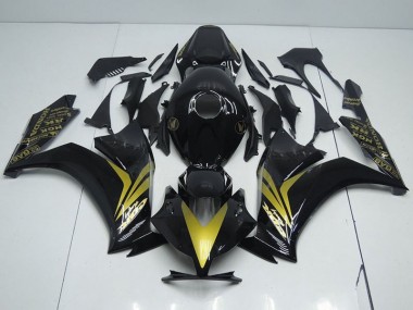 Noir Brillant et Or Carénage Moto CBR 1000 RR 2012-2016