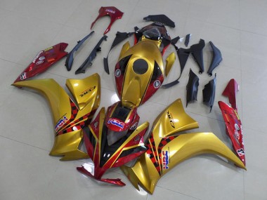 Or et Dark Rouge Carénage Moto CBR 1000 RR 2012-2016