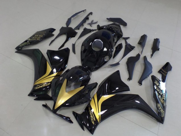 Noir Brillant Or Décalque Carénage Moto CBR 1000 RR 2012-2016
