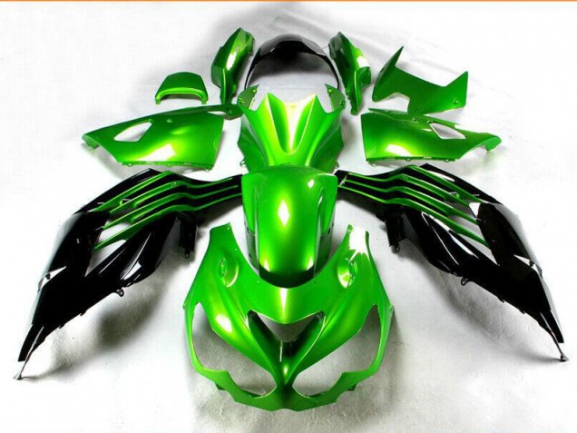 Noir Vert Carénages Moto ZX14R ZZR 1400 2012-2021 Noir Vert Carénages Moto ZX14R ZZR 1400 2012-2021