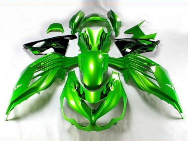 Vert Noir Carénage Moto ZX14R ZZR 1400 2012-2021