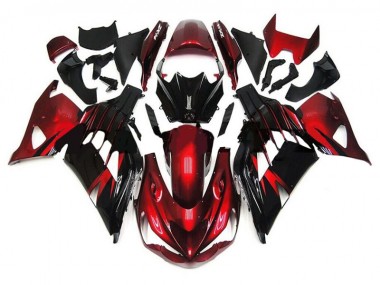Rouge Noir Carénage Moto ZX14R ZZR 1400 2012-2021
