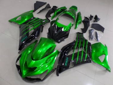 Candy Vert et Noir Carénage Moto ZX14R ZZR 1400 2012-2021
