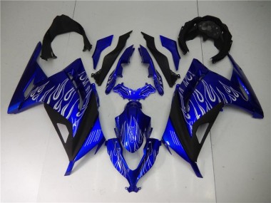 Bleu Blanc Noir Carénage Moto EX300 2013-2016