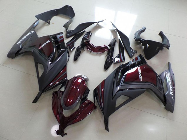 Dark Rouge et Gris Carénage Moto ZX 300R 2013-2016