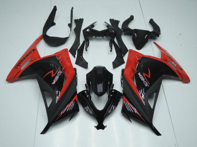 Rouge Noir Carénages Moto ZX 300R 2013-2016 Rouge Noir Carénages Moto ZX 300R 2013-2016