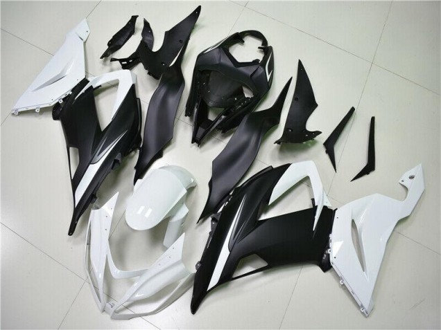 Blanc Noir Carénages Moto ZX6R 2013-2018 Blanc Noir Carénages Moto ZX6R 2013-2018