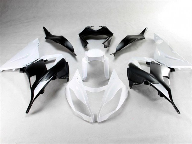 Blanc Noir Carénages Moto ZX6R 2013-2018 Blanc Noir Carénages Moto ZX6R 2013-2018