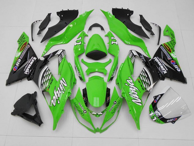 Vert Noir 11 Carénage Moto ZX6R 2013-2018 Vert Noir 11 Carénage Moto ZX6R 2013-2018