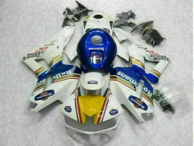 Blanc Bleu Carénage Moto CBR 600 RR 2013-2023 Blanc Bleu Carénage Moto CBR 600 RR 2013-2023