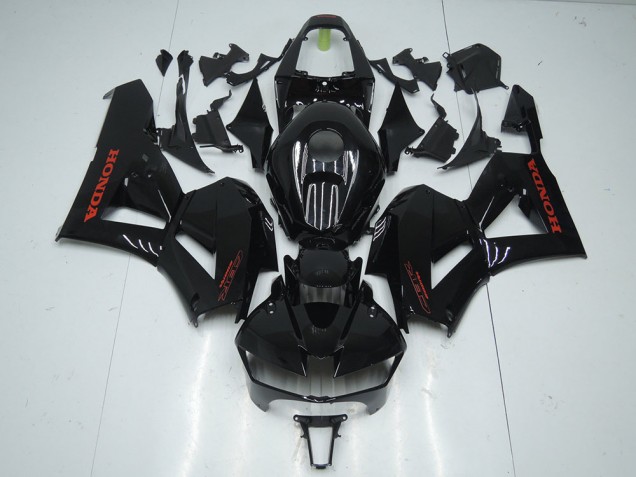 Noir Brillant avec Rouge Décalque Carénage Moto CBR 600 RR 2013-2023 Noir Brillant avec Rouge Décalque Carénage Moto CBR 600 RR 2013-2023