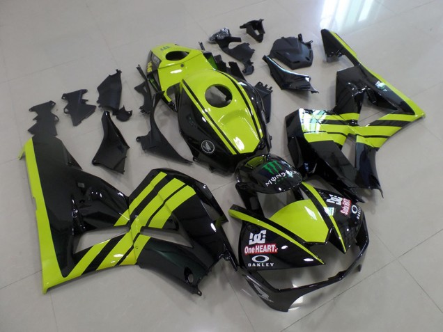 Vert Noir Carénage Moto CBR 600 RR 2013-2023 Vert Noir Carénage Moto CBR 600 RR 2013-2023