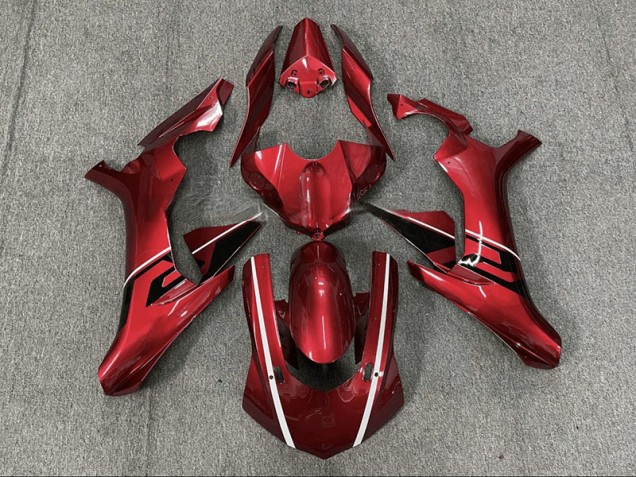 Rouge Noir Carénage Moto R1 2015-2019 Rouge Noir Carénage Moto R1 2015-2019
