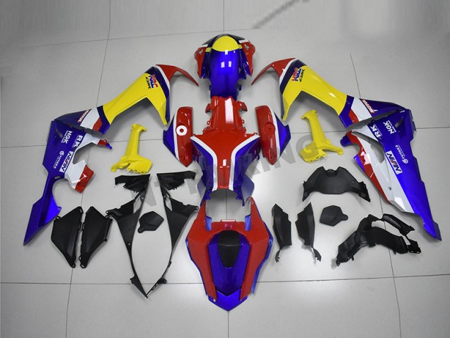Bleu Jaune Rouge Carénage Moto CBR 1000 RR 2017-2023 Bleu Jaune Rouge Carénage Moto CBR 1000 RR 2017-2023