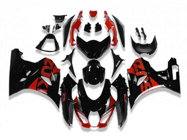 Noir Rouge Carénage Moto GSXR 1000 2017-2023